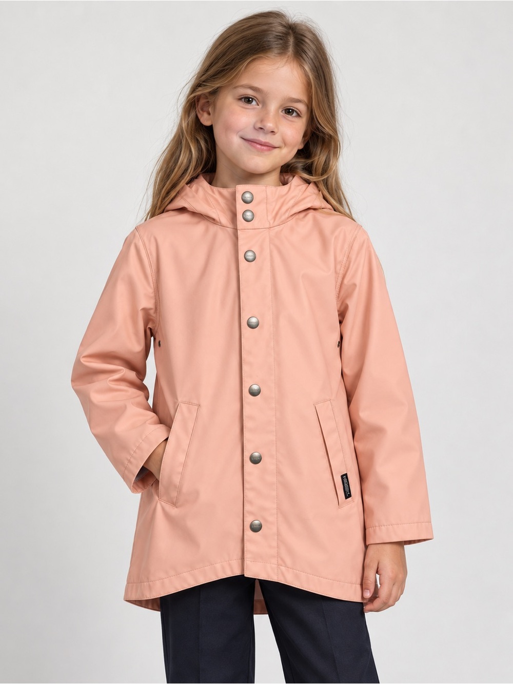GOSOAKY Kids "Elephant Man" Waterproof Matte Raincoat - Pink 7-8